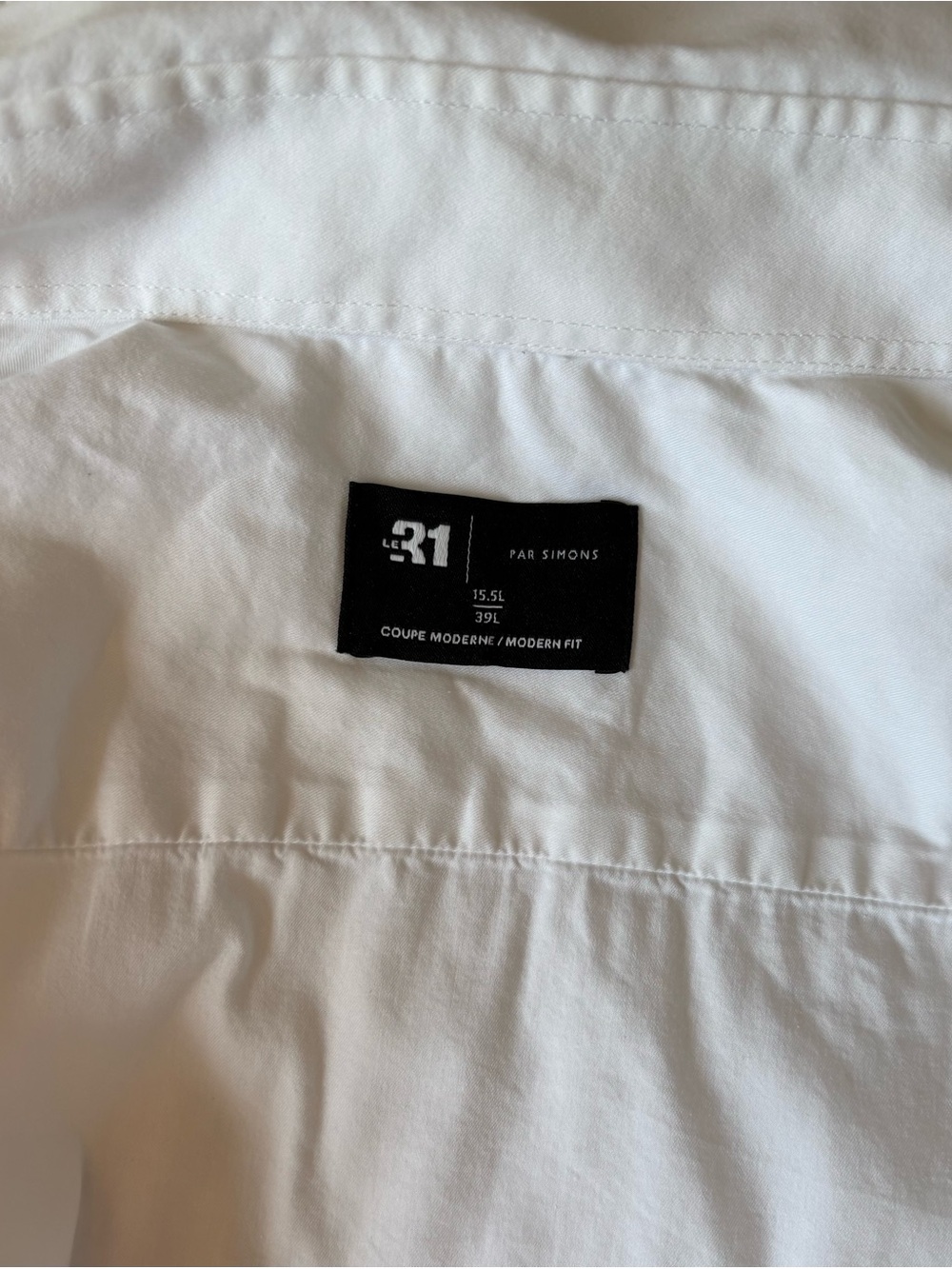 Men's Simons Big and Tall Le31 white dress shirt, long fit - Picture 5 of 5